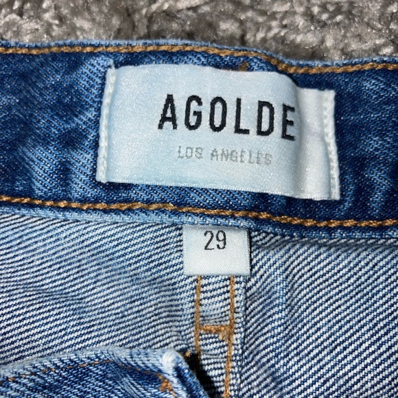 Agolde brand denim cutoff shorts - Picture 2 of 4